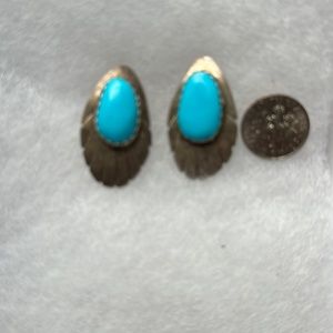 Beautiful Sterling silver earrings with turquoise stones.